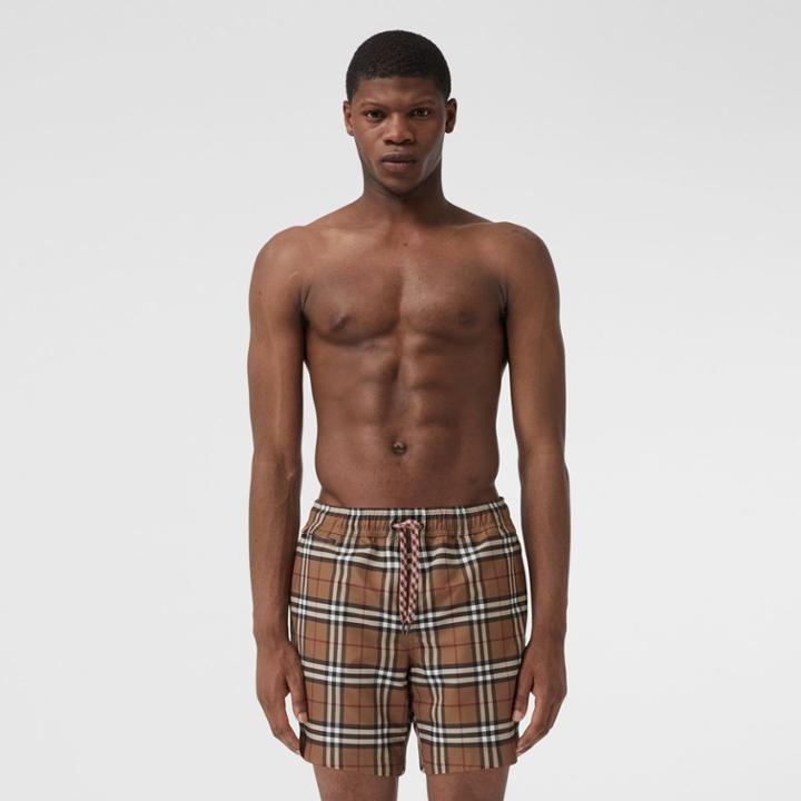 Burberry Burberry Check Print Drawcord Swim Shorts, Size: Xs