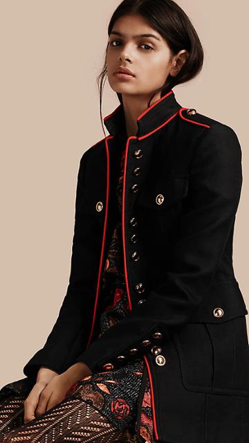 Burberry Cotton Silk Regimental Jacket