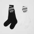 Burberry Burberry Childrens Logo Intarsia Technical Cotton Two-piece Socks Set, Size: 27-29