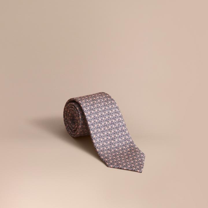 Burberry Burberry Modern Cut Floral Print Silk Tie, Pink