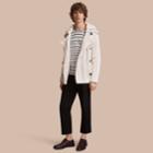 Burberry Burberry Aran Knit Technical Cotton Jacket, Size: S, White