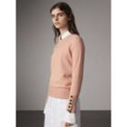 Burberry Burberry Cable-knit Yoke Cashmere Sweater, Pink