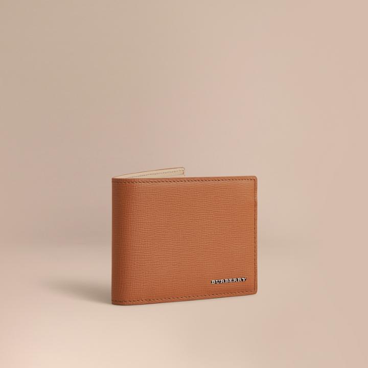 Burberry Burberry London Leather Slim Folding Wallet, Brown