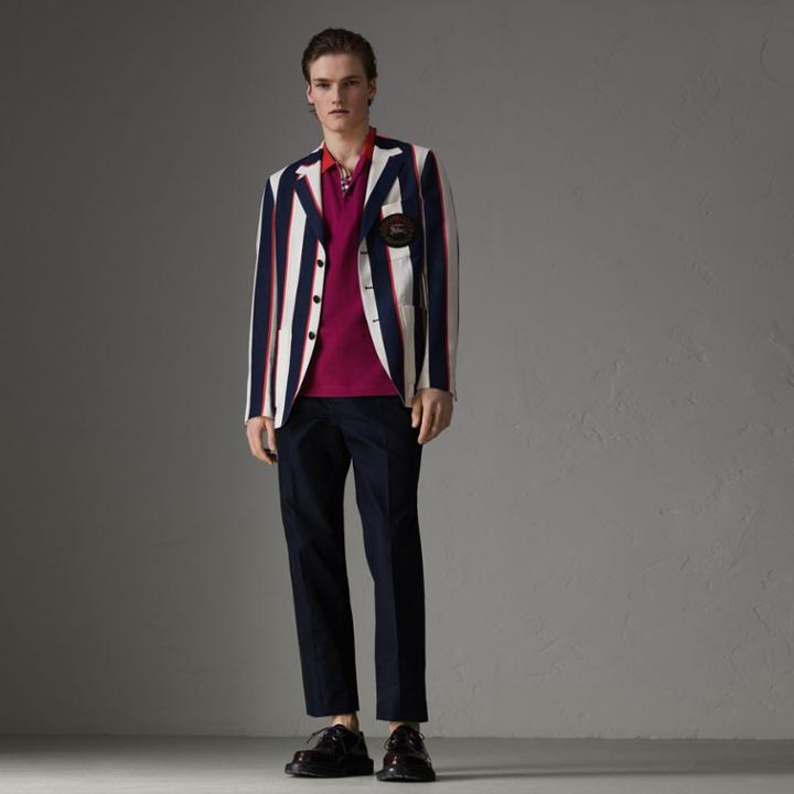 Burberry Burberry Contrast Collar Cotton Polo Shirt, Pink