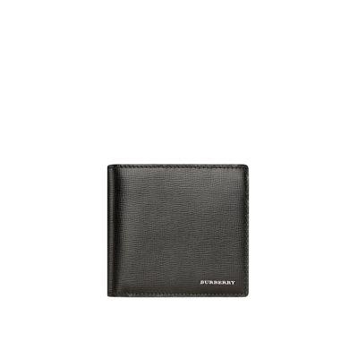 Burberry Burberry London Leather International Bifold Wallet, Black