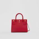 Burberry Burberry Mini Leather Two-handle Title Bag, Red