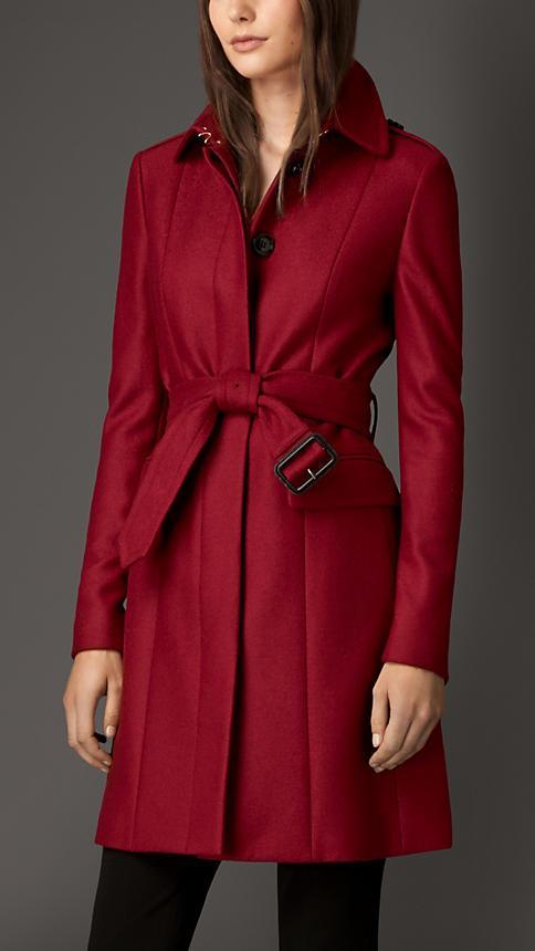 Burberry Compact Virgin Wool Military Coat