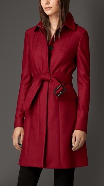Burberry Compact Virgin Wool Military Coat