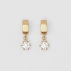 Burberry Burberry Crystal Charm Gold-plated Nut Earrings, Yellow