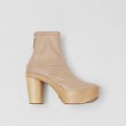 Burberry Burberry Lambskin And Wood Platform Boots, Size: 36