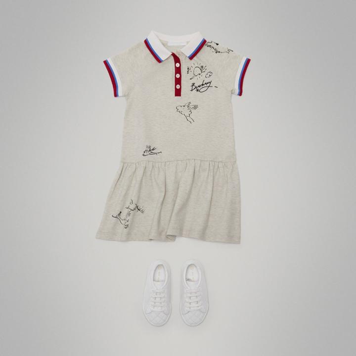 Burberry Burberry Stretch Cotton Polo Dress, Size: 4y