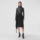 Burberry Burberry Stretch Lambskin Turtleneck Top, Size: 0, Black