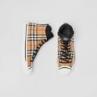 Burberry Burberry Vintage Check High-top Sneakers, Size: 39, Yellow