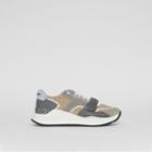 Burberry Burberry Check, Suede And Leather Sneakers, Size: 40