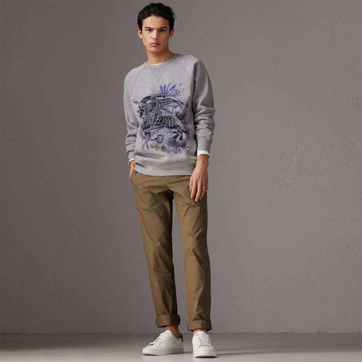 Burberry Burberry Slim Fit Cotton Chinos, Size: 48