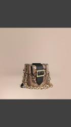 Burberry The Buckle Bag -square In Python Limited Edition