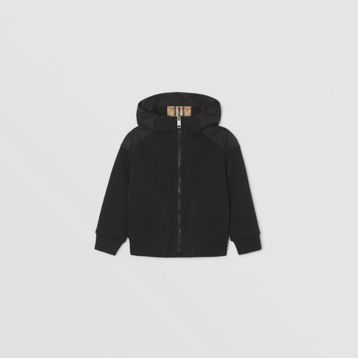 Burberry Burberry Childrens Monogram Quilted Panel Cotton Hooded Top, Size: 10y