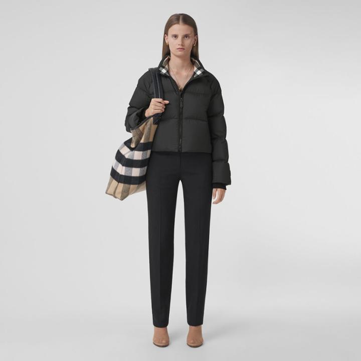 Burberry Burberry Logo Appliqu Cropped Puffer Jacket