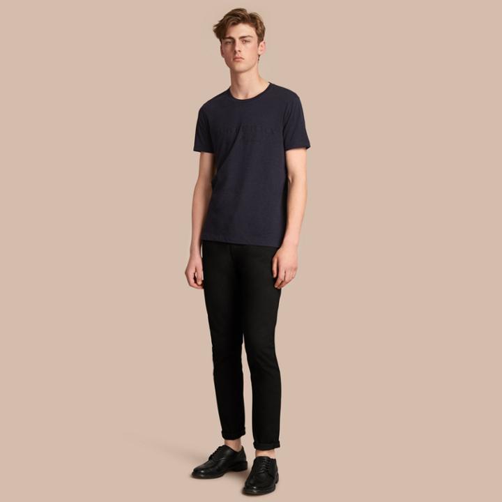 Burberry Burberry Devor Cotton Jersey T-shirt, Size: M, Blue