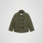 Burberry Burberry Childrens Check Wool Blend Tailored Coat, Size: 4y, Green