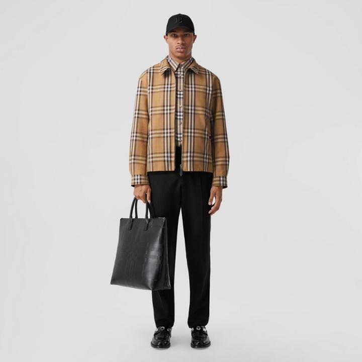 Burberry Burberry Reversible Check Cotton Harrington Jacket, Size: 46