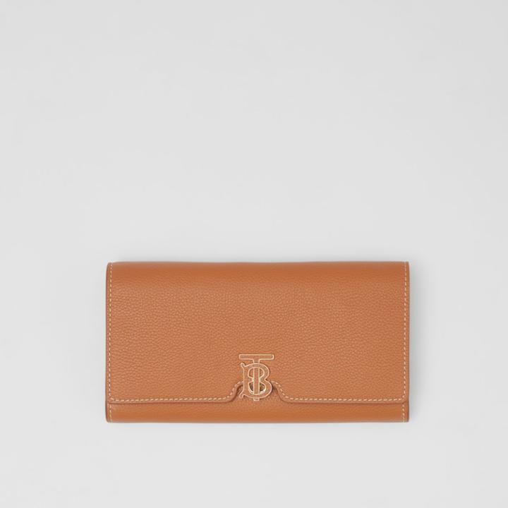 Burberry Burberry Monogram Motif Grainy Leather Continental Wallet