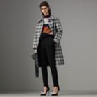 Burberry Burberry Check Wool Tailored Coat, Size: 00