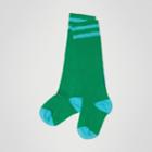 Burberry Burberry Childrens Logo Striped Cotton Blend Socks, Size: 30-32, Green