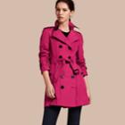 Burberry Burberry Mid-length Technical Trench Coat, Size: 04, Red
