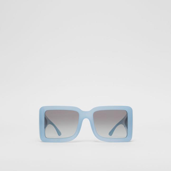 Burberry Burberry B Motif Square Frame Sunglasses, Blue