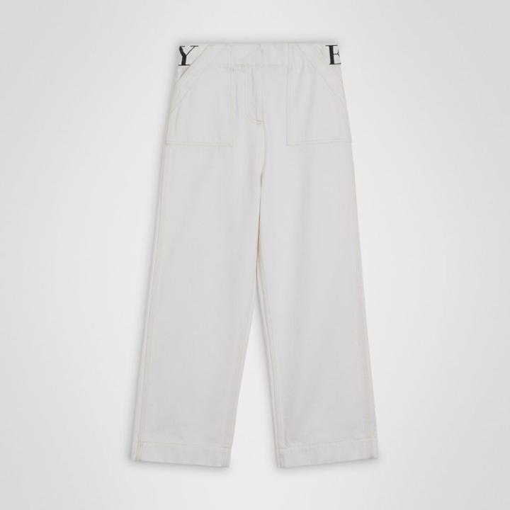 Burberry Burberry Childrens Relaxed Fit Logo Print Jeans, Size: 12y, White