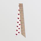 Burberry Burberry Small Scale Check And Heart Print Silk Skinny Scarf, Multicolour