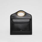 Burberry Burberry Medium Handle Detail Leather Pocket Bag