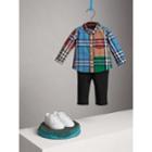Burberry Burberry Contrast Check Cotton Shirt, Size: 3y, Brown