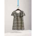 Burberry Burberry Ruched Detail Spot And Stripe Print Silk Dress, Size: 6y, Blue