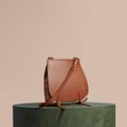 Burberry The Small Bridle Bag In Leather And Haymarket Check