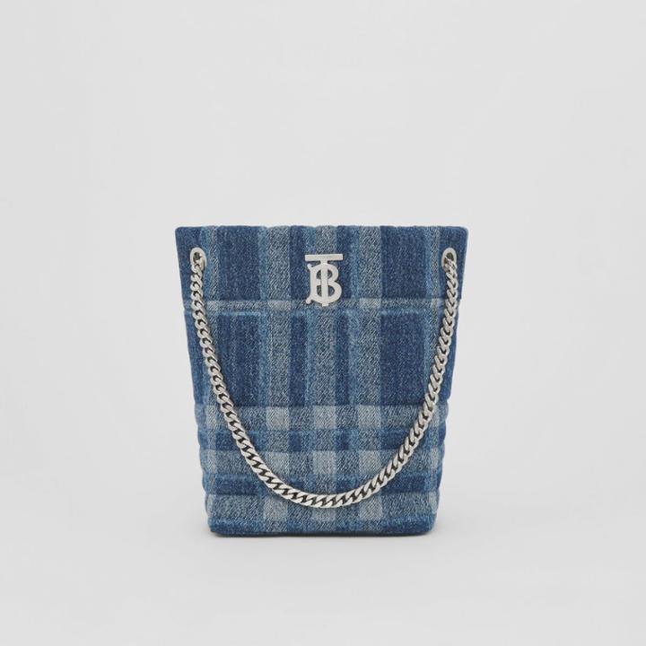 Burberry Burberry Small Quilted Denim Lola Bucket Bag