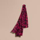 Burberry Graphic Floral Cashmere Scarf