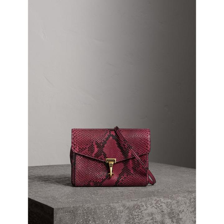 Burberry Burberry Small Python Crossbody Bag, Pink