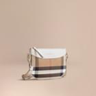 Burberry Burberry House Check And Leather Crossbody Bag, Brown