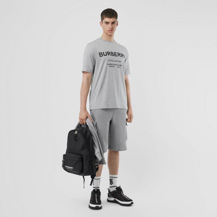Burberry Burberry Horseferry Print Cotton T-shirt, Size: M, Grey