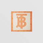 Burberry Burberry Monogram Fil Coup Silk Blend Large Square Scarf, Orange