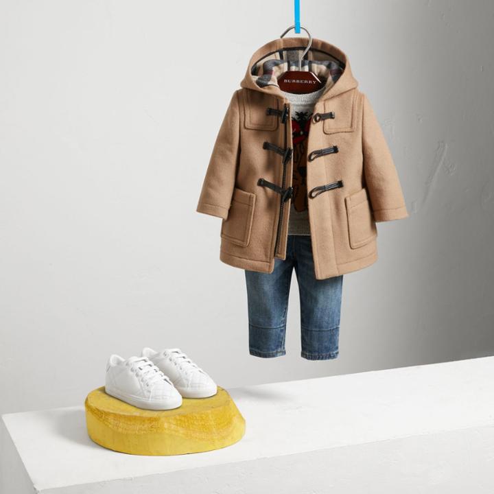 Burberry Burberry Wool Duffle Coat, Size: 3y, Brown