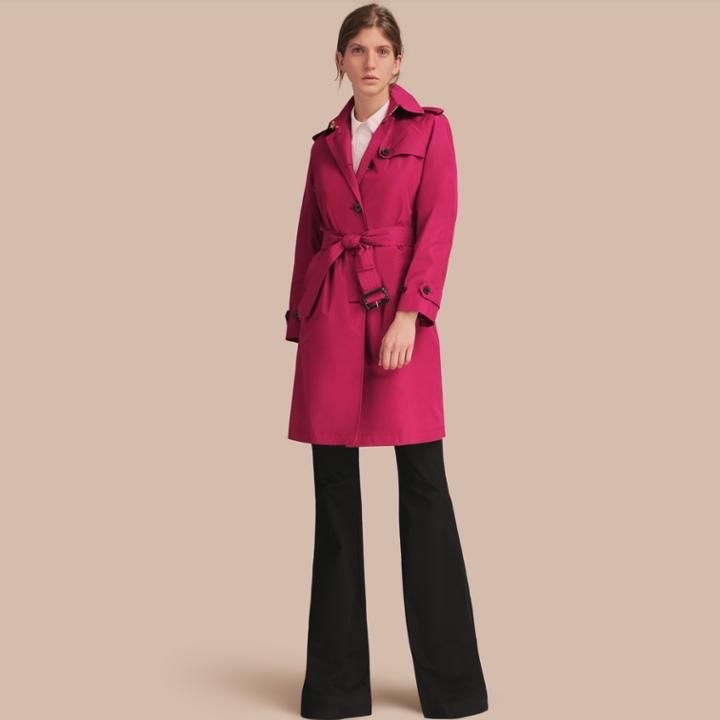 Burberry Burberry Single-breasted Technical Trench Coat, Size: 12, Red