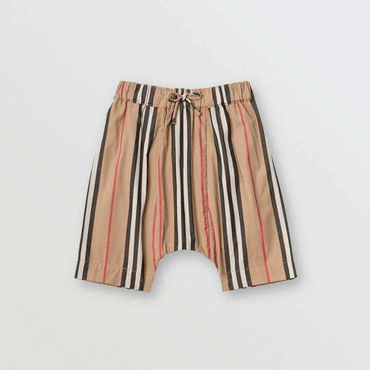 Burberry Burberry Childrens Icon Stripe Cotton Poplin Trousers, Size: 12m, Beige