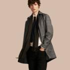 Burberry Burberry Reversible Prince Of Wales Wool Car Coat, Size: 38, Grey