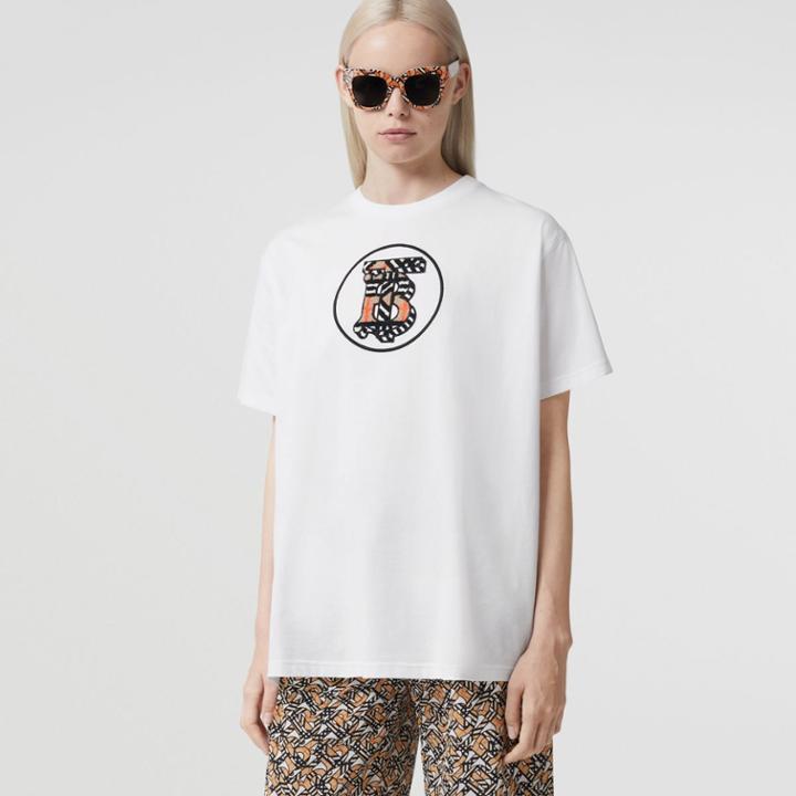 Burberry Burberry Monogram Motif Cotton Oversized T-shirt, Size: Xl
