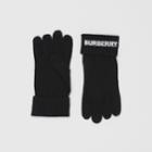 Burberry Burberry Kingdom And Logo Appliqu Cashmere Gloves, Size: S/m, Black