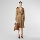 Burberry Burberry Silk Wrap Trench Coat, Size: 00, Yellow