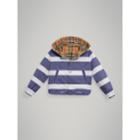 Burberry Burberry Reversible Stripe And Vintage Check Cotton Jacket, Size: 14y